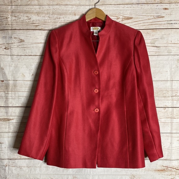 Talbots Raspberry Blazer Size 8 Petite - Picture 2 of 6